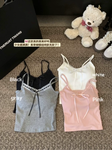 Кружевной бюстгальтер-топ, короткая майка топ с бантиком, кружевное платье, облегающий крой, для маленькой груди, красивая спина