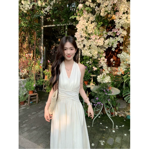 Летний корсет, абрикосовая юбка, французский стиль, А-силуэт