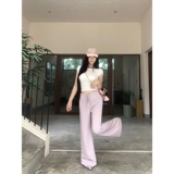 Штаны для отдыха, свободный прямой крой, по фигуре