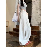 Белые джинсы, штаны, свободный крой