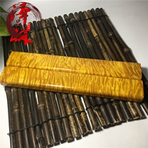 Golden silk nanmu town ruler pressure ruler big leaf nanwenfang four treasures paperweight water ripple solid wood craft student calligraphy gift