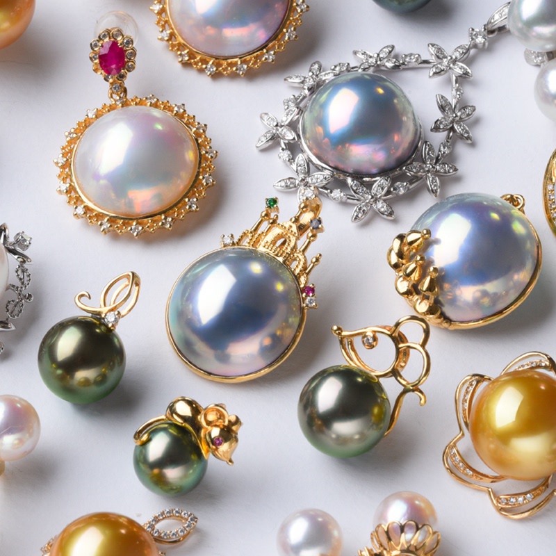 Natural Seawater Australian White Gold Pearl Necklace Tahitian Black Pearl Necklace Akoya Pearl Necklace