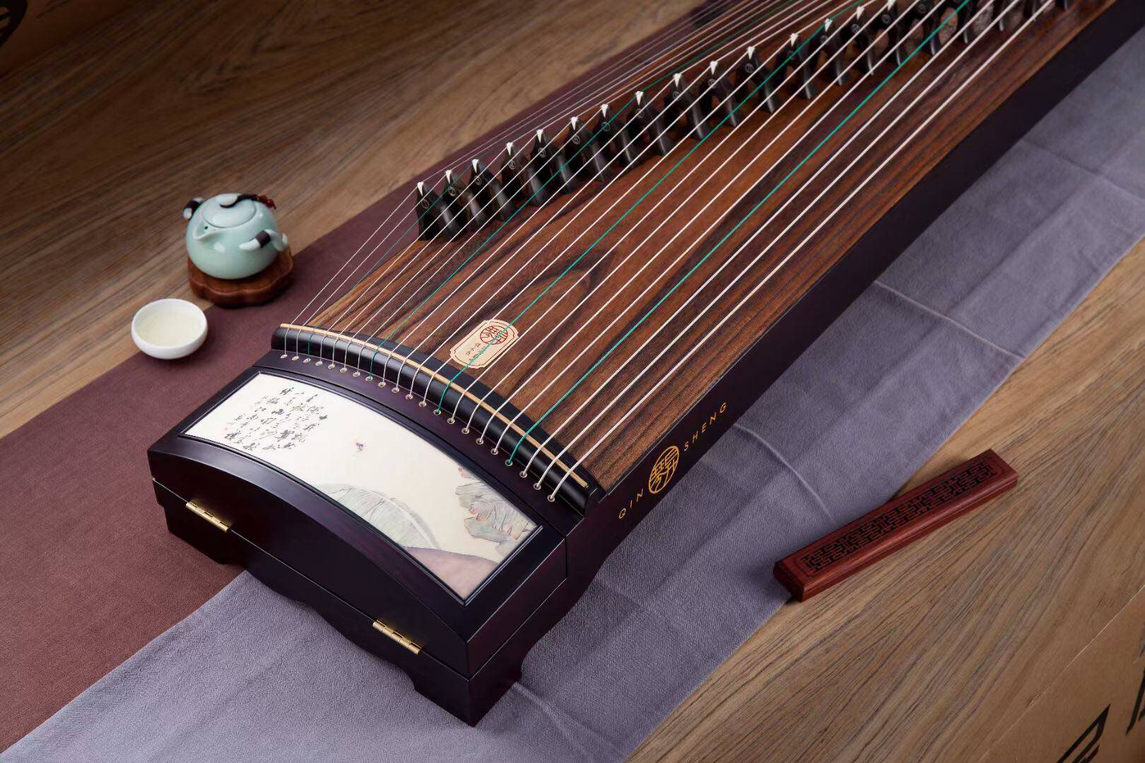 Qinsheng guzheng (banana stone) ebony professional playing zheng verification test adult children beginner advanced general
