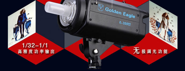 Golden Eagle 300 E Studio Flash Photography Light 300 W