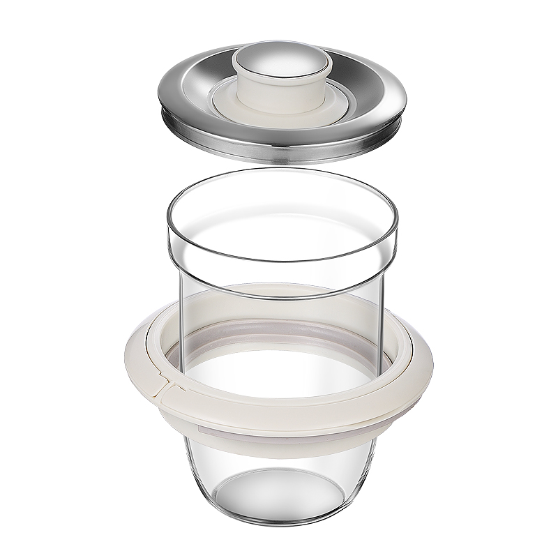 Bailefu high borosilicate thickened glass liner water-proof stew pot Bird's nest glass stew pot Health pot accessories