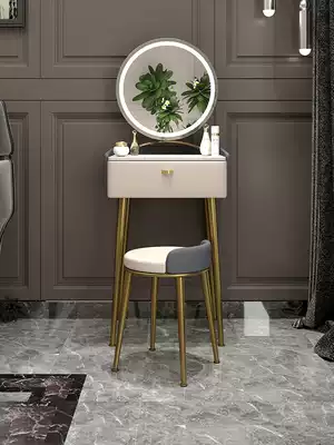 Modern light luxury dressing table bedroom small apartment Net red ins simple style minimalist rock board storage makeup table