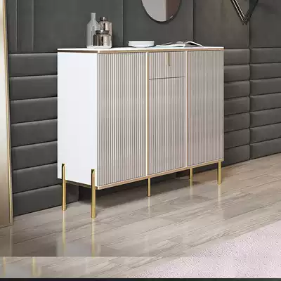 Italian light luxury shoe cabinet home large capacity entrance storage cabinet modern simple household ultra-thin rock board entrance shoe cabinet