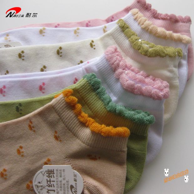 8 đôi vận chuyển Nair chính hãng sợi tre nữ vớ mùa xuân và mùa hè trạng thái thấp ren lỏng miệng khử mùi mỏng vớ ngắn 4192 vớ sợi tre