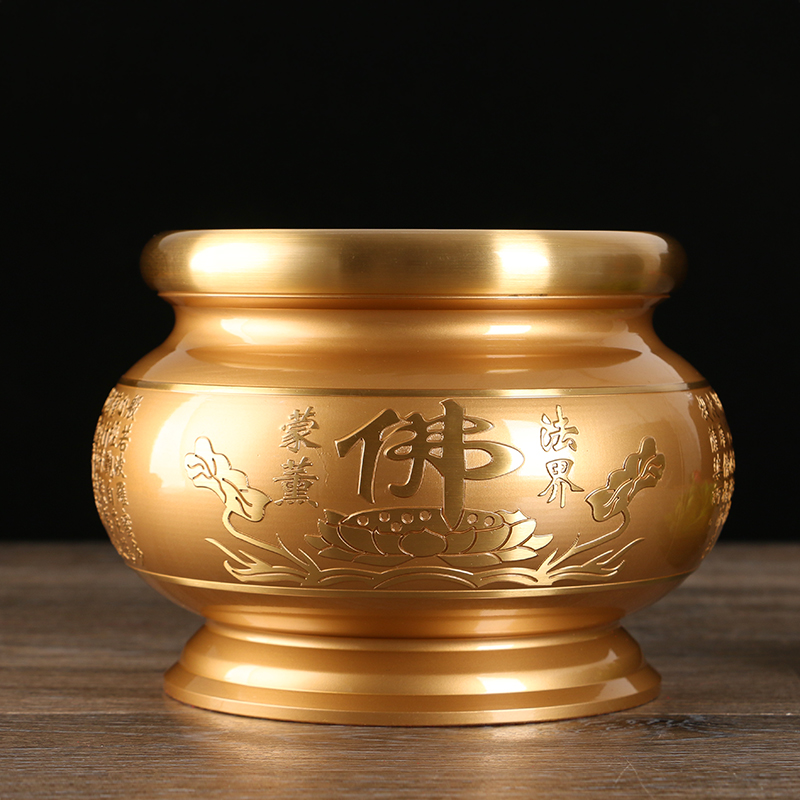 Taiwan Hearts Warp Incense Stove Pure Copper Worshipped Guanyin Incense Stove Home For Buddha-Inserted Incense Stove With Property Lotus And Lotus Burning Incense Stove Small