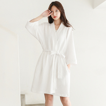 Huafg sleepwear thin band Lace Lovers Short water Absorbent Breathability Sensation Bathrobe Woman Hotel Khan Steamed Bathing Suit Spring Autumn