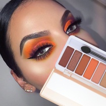 European and American wind eye shadow powder disc not fainting matt and matte pearl makeup trays ins pearly earth color students Affordable Nude Makeup