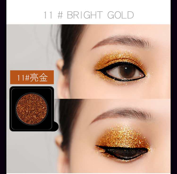 Trẻ em trang điểm bóng mắt đơn sắc sequin ngọc trai phấn mắt long lanh trang điểm long lanh cho thấy mỹ phẩm long lanh bột mỹ phẩm - Bóng mắt bảng màu mắt clio