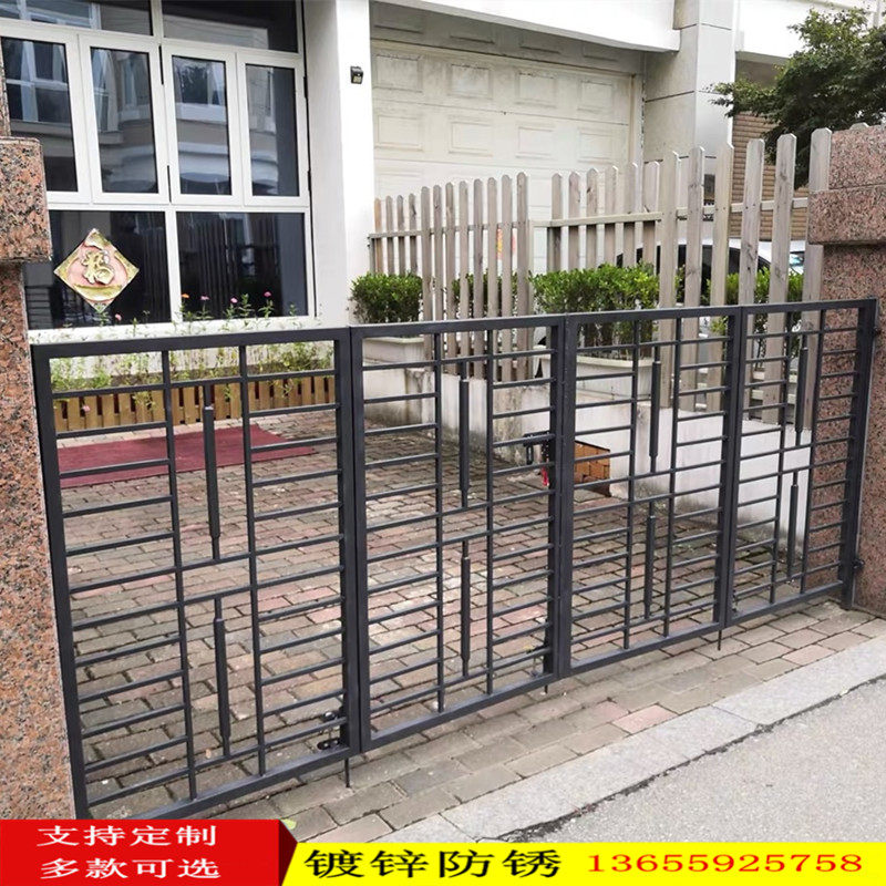 Simply modern iron gate villa outdoor iron gate gate village to open door wall gate customization