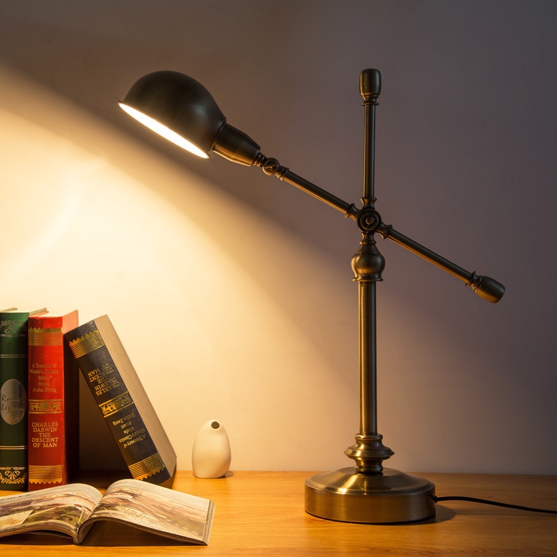 American country retro eye protection study lamp European minimalist office living room study desk bedroom bedside sale