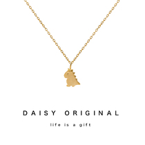 daisy original design childlike little dinosaur series necklace S925 sterling silver adjustable clavicle chain female gift