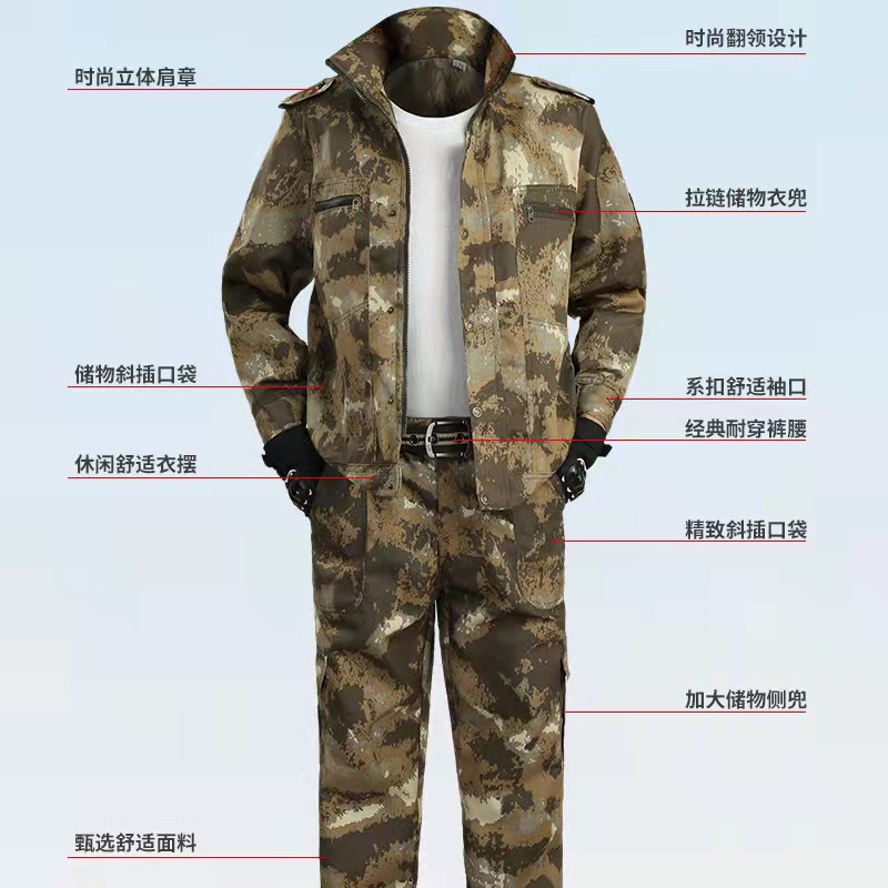 Work Clothing Men's Jacket Camouflay Suit New Labor Wear tooling work for men's construction site factory clothes man-Taobao