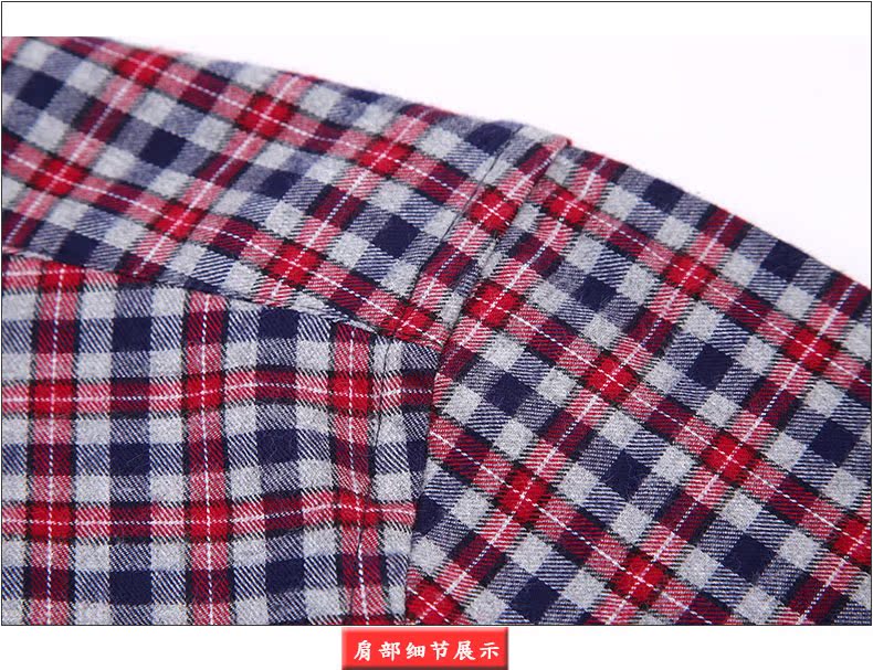 Áo sơ mi cotton nam cực xuân hè và nam mới xu hướng dài tay nam cotton vuông lưới trẻ trung áo sơ mi tay ngắn nữ