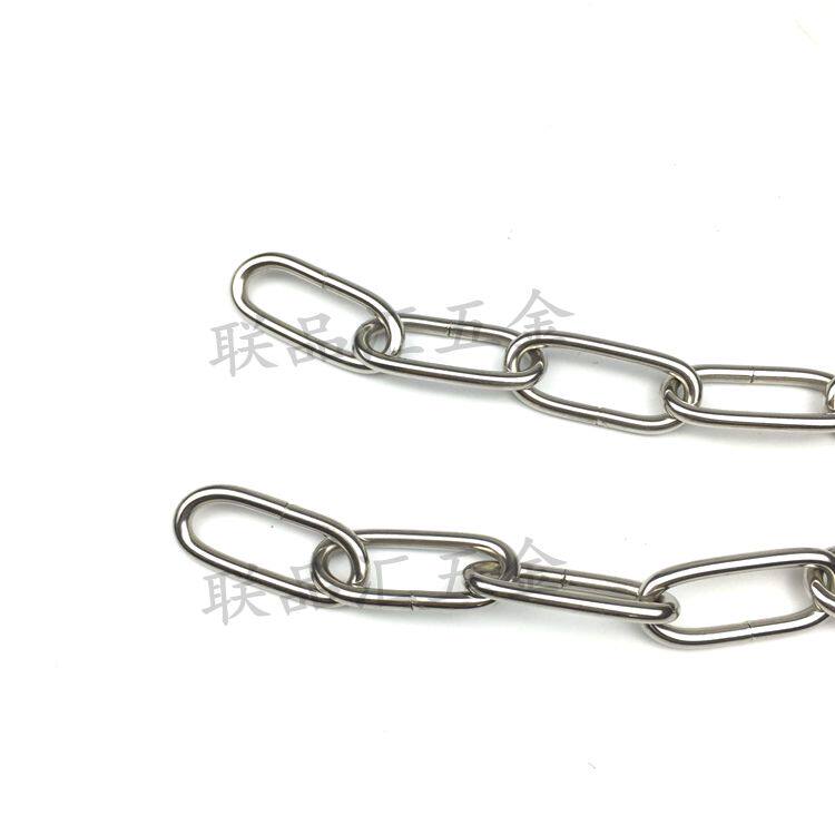 National Label 304 stainless steel chain lock chain Bar Pet Theft Sunscreen Fence Plus Coarse Chain Billboard Ring Chain