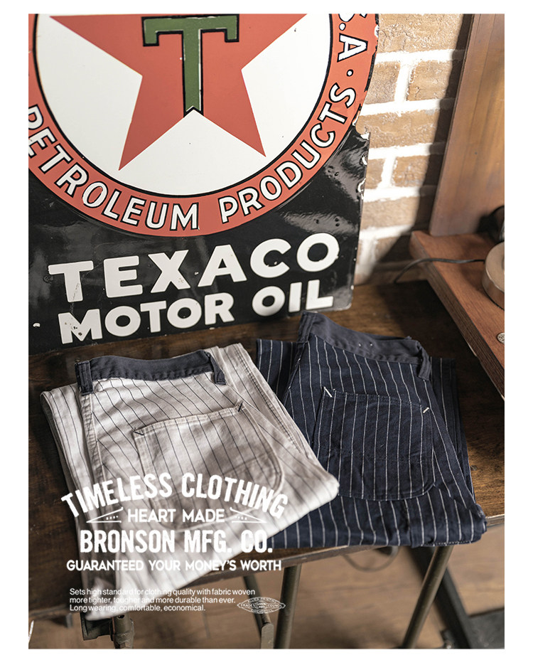 Bronson 1950s Mechanic Work Pants Railroad Carpenter Stripe