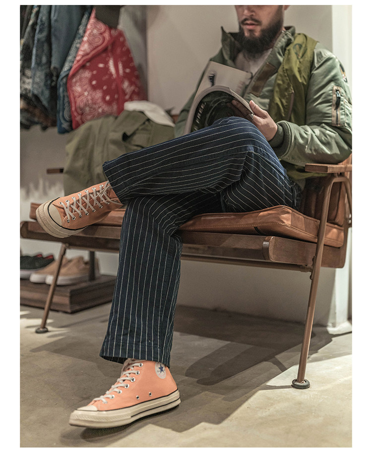 Bronson 1950s Mechanic Work Pants Railroad Carpenter Stripe