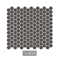 LJ013 маленький гексагональный темно -серый