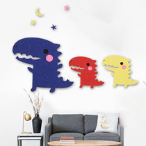 Children's bedroom bedside cartoon dinosaur 3d three-dimensional wall stickers creative kindergarten wall decoration old door stickers