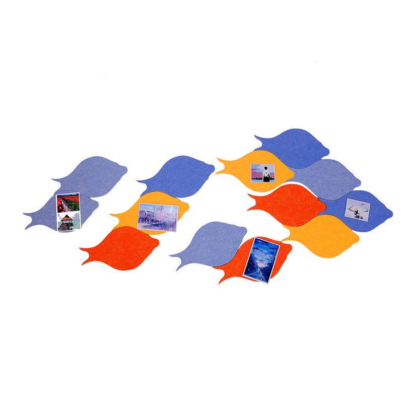 Self-Adhesive Fish Group Felt Solid Wall Sticker Kindergarten Creative Wall Decoration Living Room Sofa TV Photo Background Wall-Taobao