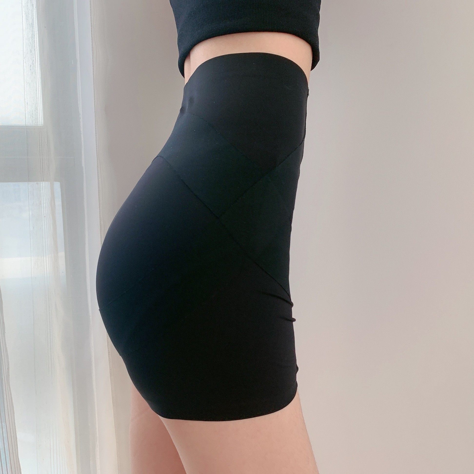 JUSTCC Kaka shake sound women's clothing with the same stretch high waist belly cross hip base shorts yoga pants