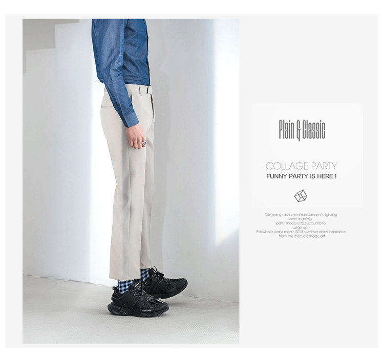 Horizon nam 2019 túi thêu mùa xuân tự chế giản dị 9 điểm quần thủy triều Anh quần 9 điểm quần - Quần Harem quần âu