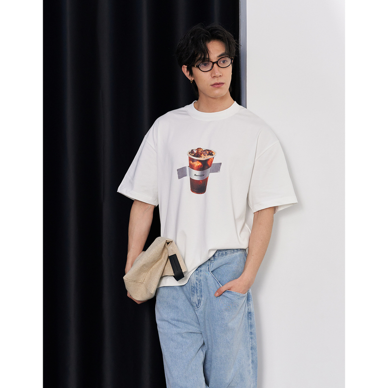 Horizon Men's American Style Coffee T-Shirt