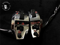 Retro motorcycle car modification switch Aluminum alloy electroplated simple seat handle switch assembly