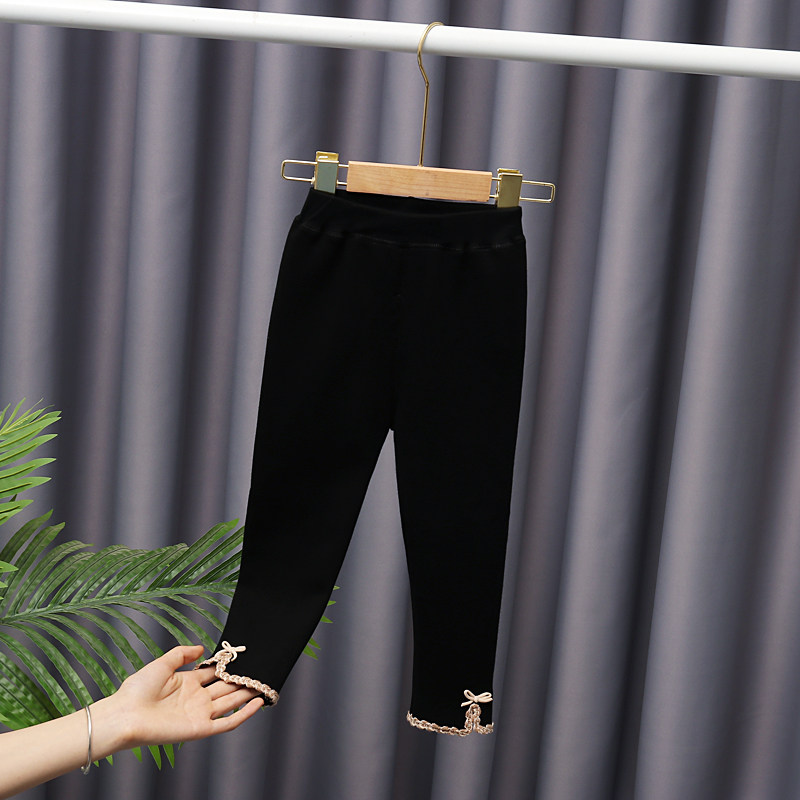 Girls' inner pants and fleece outer wear Western style autumn and winter trousers children's winter clothes 2020 new winter thick pants