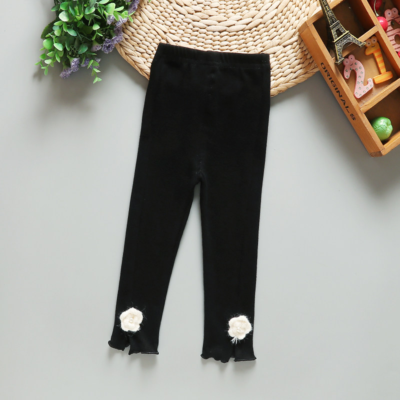 2021 Girls' Underwear Pants Autumn New Slit Baby Pants Western Style Children's Cotton Elastic Slim Pants