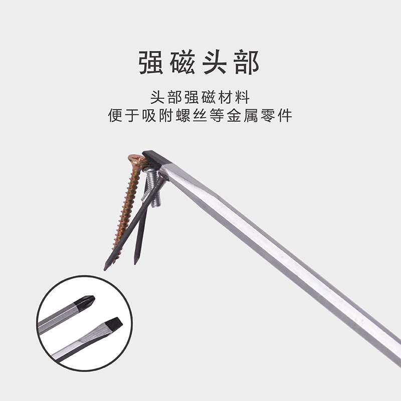 Knockable Screwdriver with Strong Magnetic Core, Flathead and Phillips Head, Multi-Functional Screwdriver, Ultra-Hard Industrial-Grade Hardware Tool