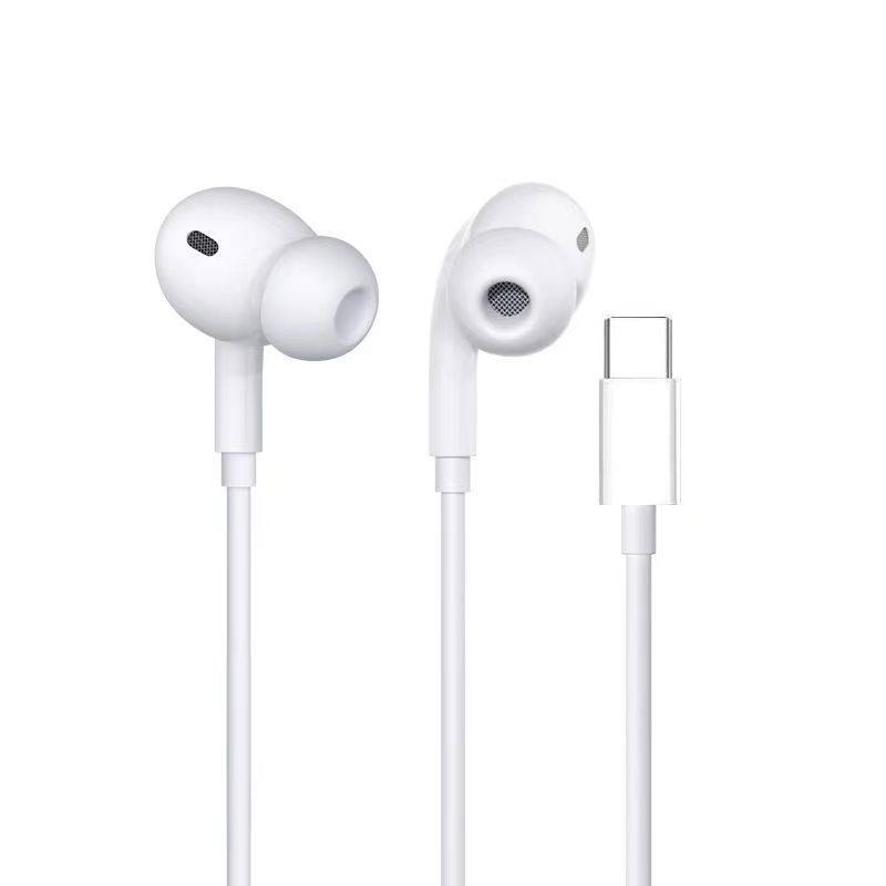Wired In-Ear Headphones with Type-C Interface Are Suitable for Vivo, Xiaomi, Oppo and Android Mobile Phones with Round Hole Earplugs