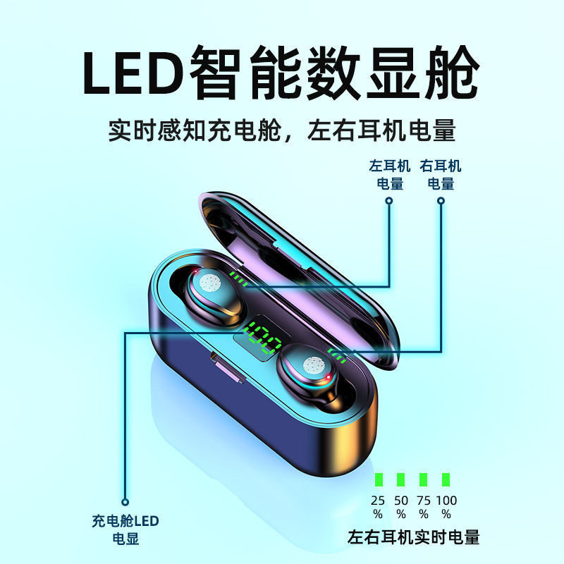 True Wireless Bluetooth Headphones, High-Quality In-Ear Sports Running Noise-Cancelling Earbuds with Ultra-Long Battery Life, Universal for Boys and Girls