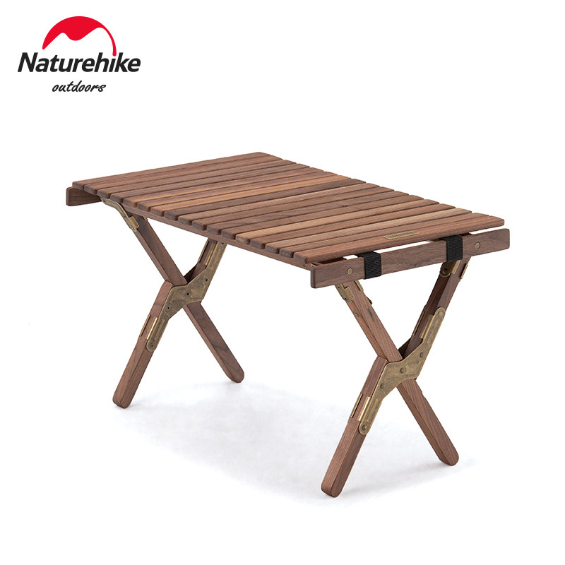 Naturhike Norway Customer outfold Fold Egg Roll Table Folding Solid Wood Table Wild Camping Picnic Table
