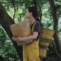 Bamboo basket hand farm large basket shopping Guizhou back Luo Bamboo basket frame storage basket stage props