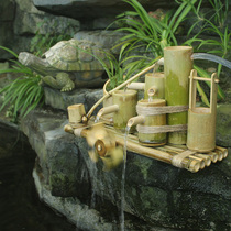 Bamboo water water tank tank oxygen booster humidifier feng shui wheel pendulum fish pond water exchange circulation filtration system