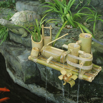 Bamboo running water rockery fish tank fish basin stone tank circulating filtration oxygenation humidification feng shui wheel pendulum customization