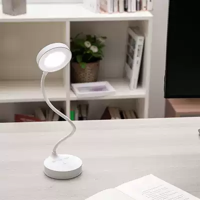 Deli LED rechargeable table lamp LED video flash reduction blue light beads one-button stepless dimming reading lamp 4327