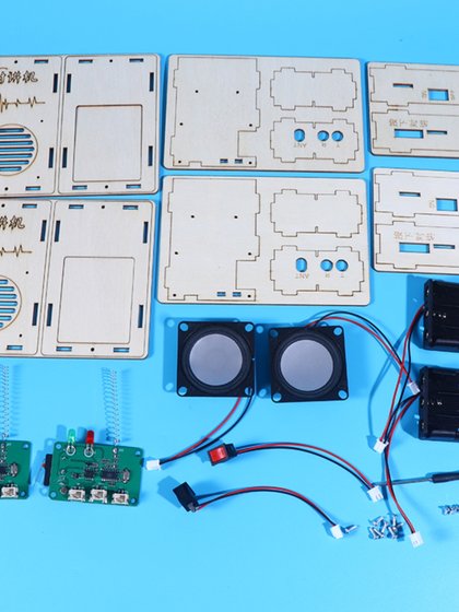 儿童diy对讲机科学实验科技小制作手工材料包无线传呼机益智教具