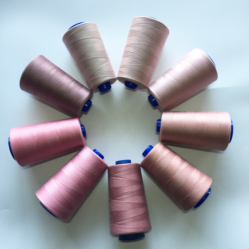 Dunhuang card 402 sewing machine line 4000Y leather pink pin line leather red iron rust red polyester fiber handmade sewing thread