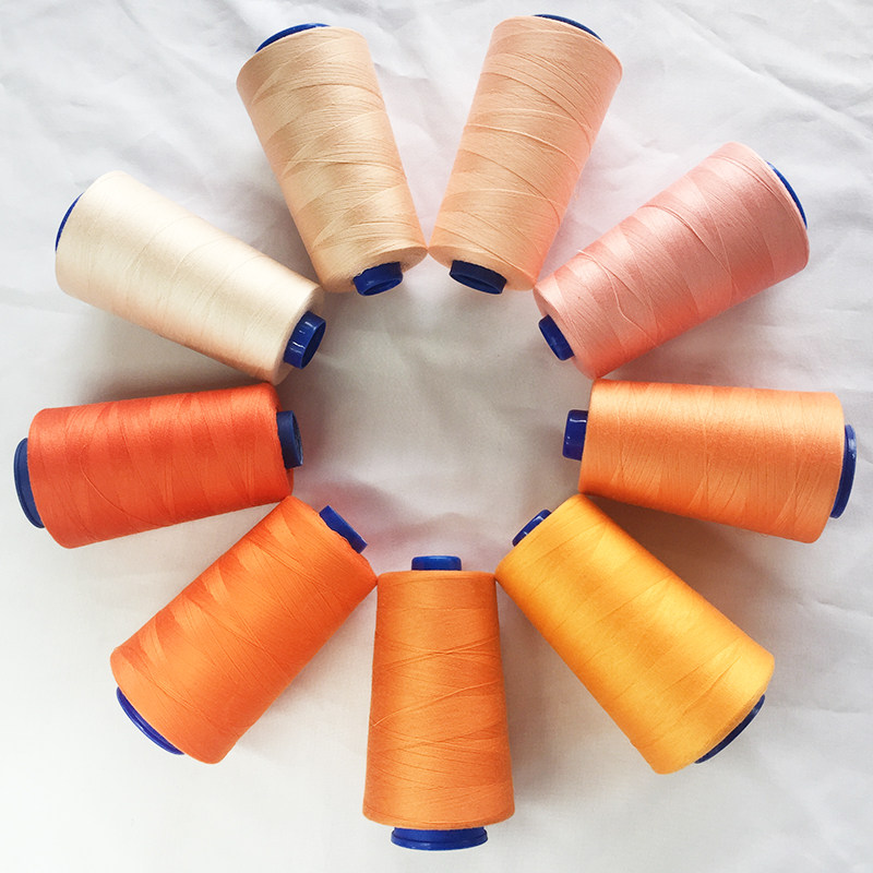 Dunhuang Signs 402 Orange Sewing Machine Line Orange Powder Meat Pink Hand-stitched Stitch Thread Coral Pink Home Sewing Thread