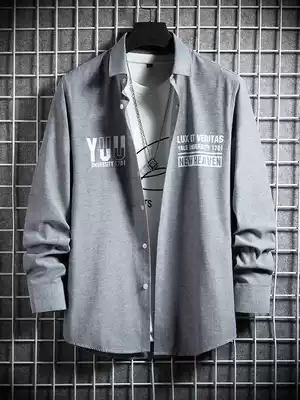 Shirt men's long-sleeved thin jacket Korean version of the trend men's spring and summer boys casual handsome top clothes youth shirt