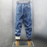 Утепленные удерживающие тепло джинсы, демисезонные трендовые штаны, 2025 года