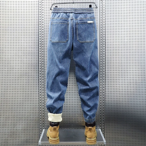 Утепленные удерживающие тепло джинсы, демисезонные трендовые штаны, 2025 года