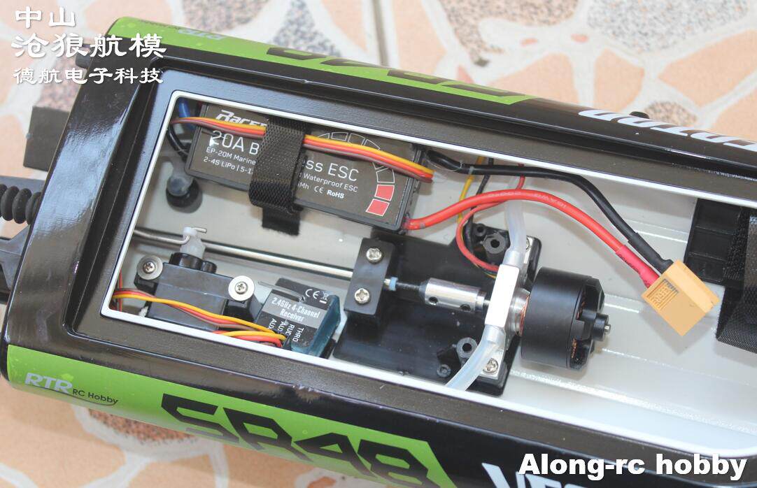 Лодка на электро-, радиоуправлении 沧狼航模 欧兰斯遥控船797-4高速水冷无刷电机遥控快艇防翻带后退 OTHER