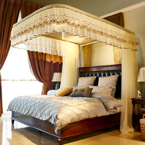 The New U-shaped rail mosquito net home thickened encryption 1 8m bed drawstring curtain three-door double mosquito net