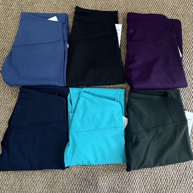 In-Stock Lululemon Wunder under 23 25 28inch Women's High-Waisted Yoga Pants Collection